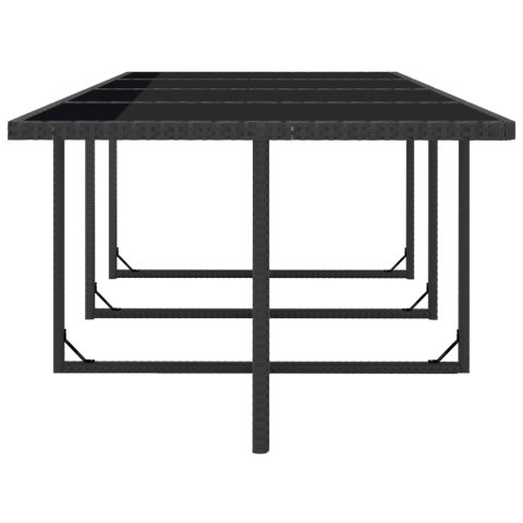 VidaXL 13-cz. zestaw mebli ogrodowych z poduszkami, rattan PE, czarny VidaXL 13-cz. zestaw mebli ogrodowych z poduszkami, rattan PE, czarny