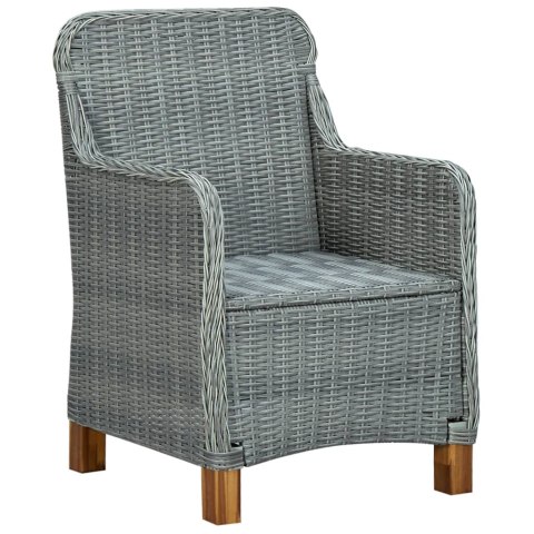 VidaXL 7-cz. zestaw mebli ogrodowych, poduszki, rattan PE, jasnoszary VidaXL 7-cz. zestaw mebli ogrodowych, poduszki, rattan PE, jasnoszary