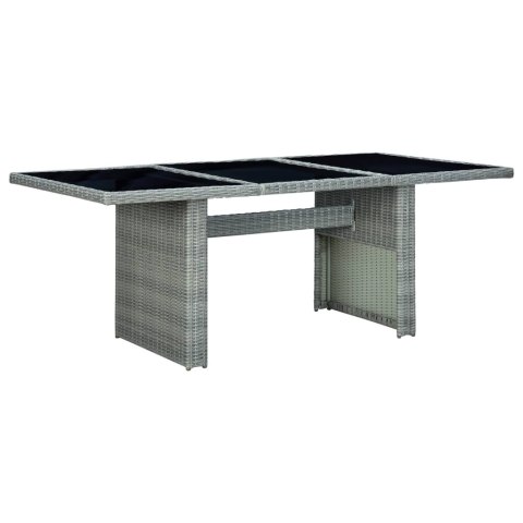 VidaXL 7-cz. zestaw mebli ogrodowych, poduszki, rattan PE, jasnoszary VidaXL 7-cz. zestaw mebli ogrodowych, poduszki, rattan PE, jasnoszary