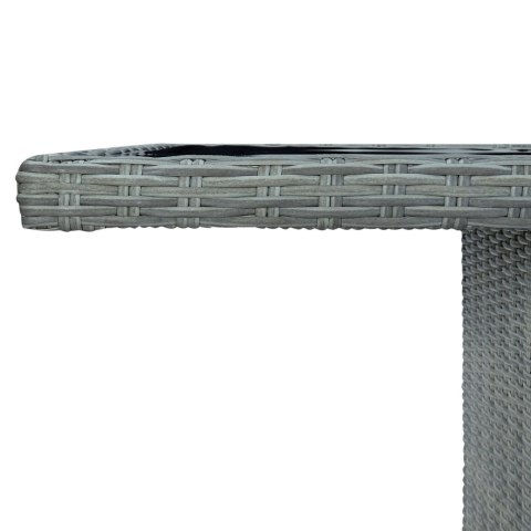 VidaXL 7-cz. zestaw mebli ogrodowych, poduszki, rattan PE, jasnoszary VidaXL 7-cz. zestaw mebli ogrodowych, poduszki, rattan PE, jasnoszary