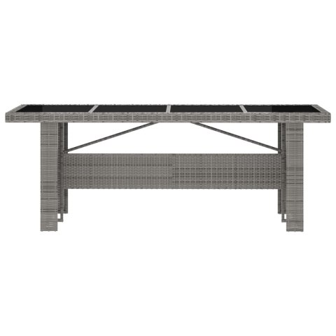 VidaXL 7-cz. zestaw mebli ogrodowych z poduszkami, rattan PE, szary VidaXL 7-cz. zestaw mebli ogrodowych z poduszkami, rattan PE, szary