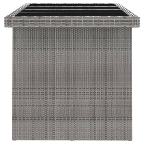 VidaXL 7-cz. zestaw mebli ogrodowych z poduszkami, rattan PE, szary VidaXL 7-cz. zestaw mebli ogrodowych z poduszkami, rattan PE, szary
