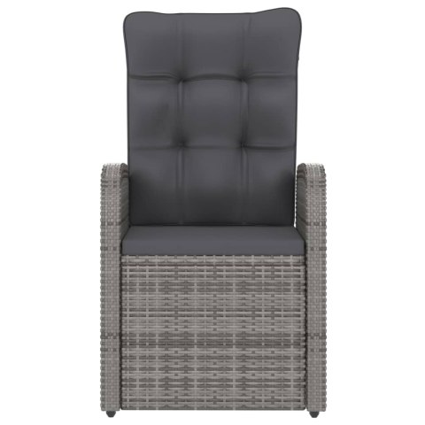 VidaXL 7-cz. zestaw mebli ogrodowych z poduszkami, rattan PE, szary VidaXL 7-cz. zestaw mebli ogrodowych z poduszkami, rattan PE, szary