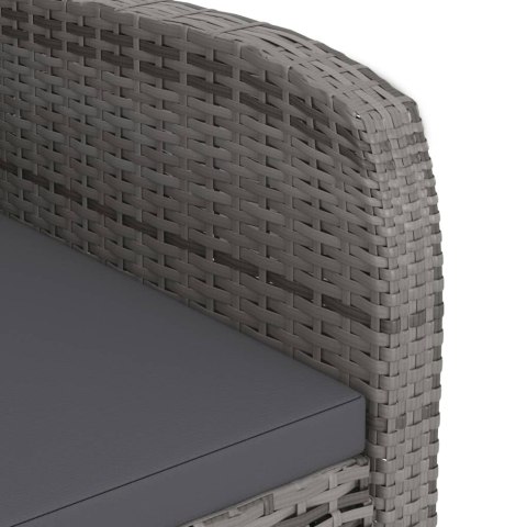 VidaXL 7-cz. zestaw mebli ogrodowych z poduszkami, rattan PE, szary VidaXL 7-cz. zestaw mebli ogrodowych z poduszkami, rattan PE, szary