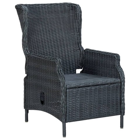 VidaXL 9-cz. zestaw mebli ogrodowych, poduszki, rattan PE, ciemnoszary VidaXL 9-cz. zestaw mebli ogrodowych, poduszki, rattan PE, ciemnoszary