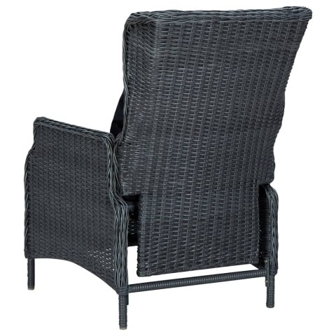 VidaXL 9-cz. zestaw mebli ogrodowych, poduszki, rattan PE, ciemnoszary VidaXL 9-cz. zestaw mebli ogrodowych, poduszki, rattan PE, ciemnoszary