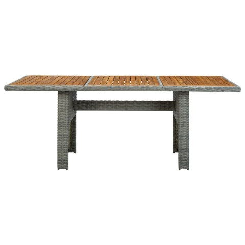 VidaXL 9-cz. zestaw mebli ogrodowych, poduszki, rattan PE, jasnoszary VidaXL 9-cz. zestaw mebli ogrodowych, poduszki, rattan PE, jasnoszary