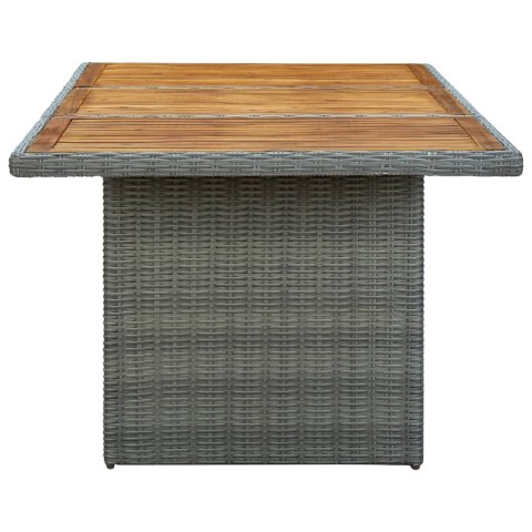 VidaXL 9-cz. zestaw mebli ogrodowych, poduszki, rattan PE, jasnoszary VidaXL 9-cz. zestaw mebli ogrodowych, poduszki, rattan PE, jasnoszary