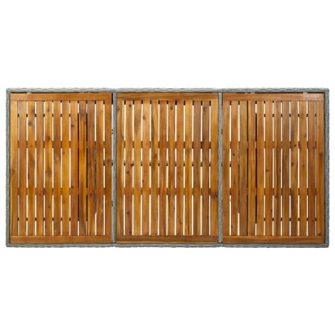 VidaXL 9-cz. zestaw mebli ogrodowych, poduszki, rattan PE, jasnoszary VidaXL 9-cz. zestaw mebli ogrodowych, poduszki, rattan PE, jasnoszary