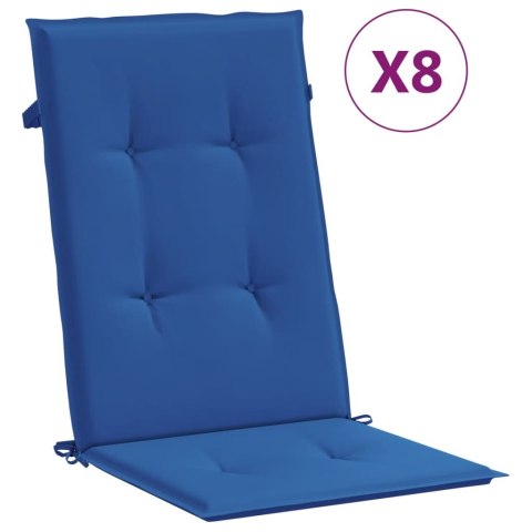 VidaXL Rozkładane krzesła ogrodowe z poduszkami, 8 szt., drewno tekowe VidaXL Rozkładane krzesła ogrodowe z poduszkami, 8 szt., drewno tekowe