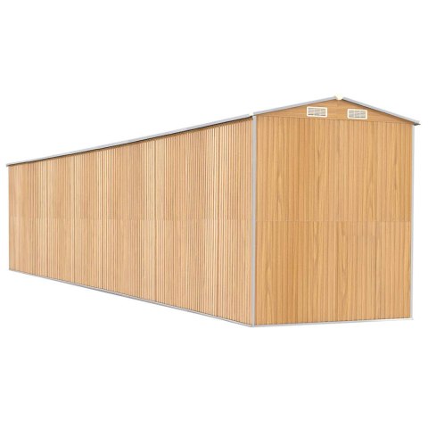 VidaXL Szopa ogrodowa, jasnobrązowa 192x1021x223cm, stal galwanizowana VidaXL Szopa ogrodowa, jasnobrązowa 192x1021x223cm, stal galwanizowana