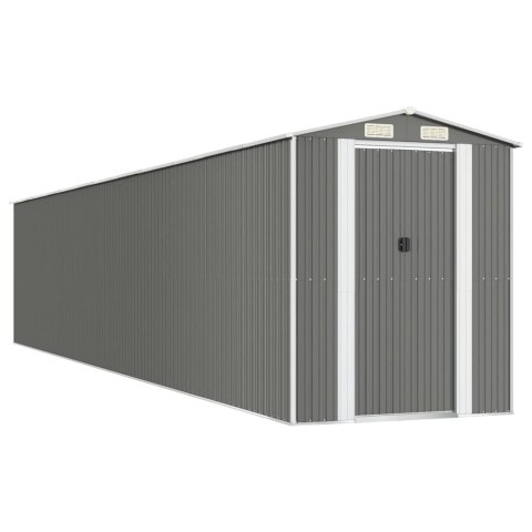 VidaXL Szopa ogrodowa, jasnoszara, 192x1021x223 cm, stal galwanizowana VidaXL Szopa ogrodowa, jasnoszara, 192x1021x223 cm, stal galwanizowana