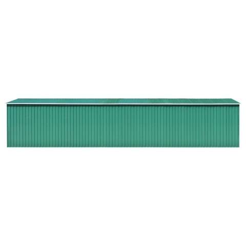 VidaXL Szopa ogrodowa, zielona, 257x990x181 cm, stal galwanizowana VidaXL Szopa ogrodowa, zielona, 257x990x181 cm, stal galwanizowana