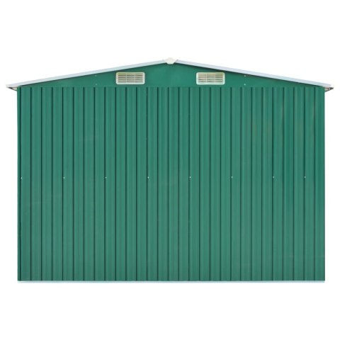 VidaXL Szopa ogrodowa, zielona, 257x990x181 cm, stal galwanizowana VidaXL Szopa ogrodowa, zielona, 257x990x181 cm, stal galwanizowana