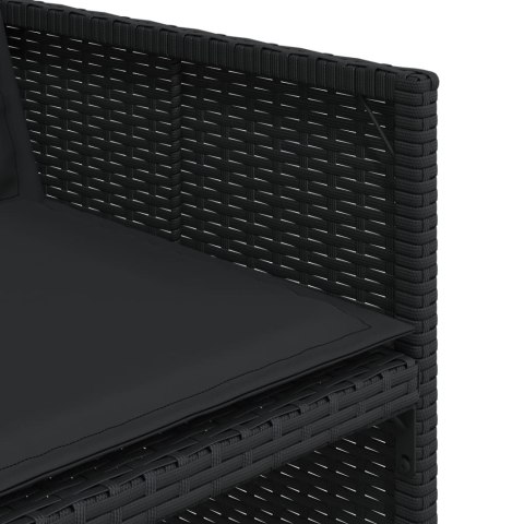 VidaXL 13-cz. zestaw mebli do ogrodu, poduszki, czarny, rattan PE VidaXL 13-cz. zestaw mebli do ogrodu, poduszki, czarny, rattan PE