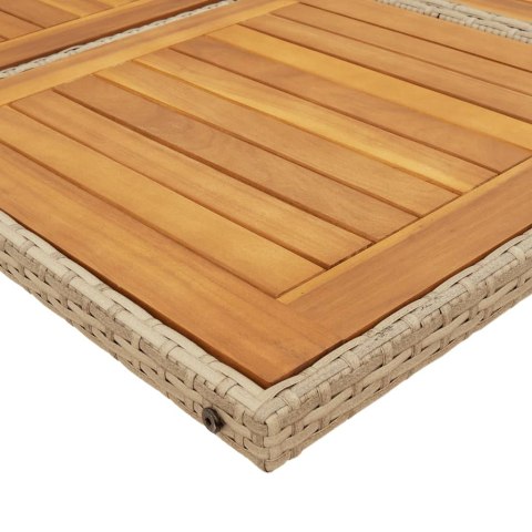 VidaXL 15-cz. zestaw mebli ogrodowych z poduszkami, beżowy, rattan PE VidaXL 15-cz. zestaw mebli ogrodowych z poduszkami, beżowy, rattan PE