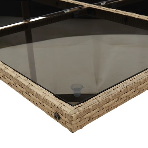 VidaXL 15-cz. zestaw mebli ogrodowych z poduszkami, beżowy, rattan PE VidaXL 15-cz. zestaw mebli ogrodowych z poduszkami, beżowy, rattan PE