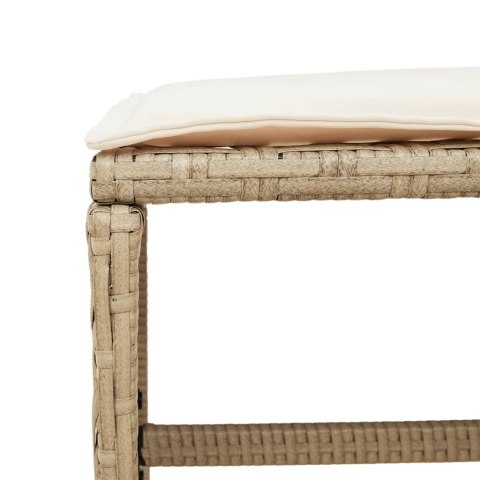 VidaXL 15-cz. zestaw mebli ogrodowych z poduszkami, beżowy, rattan PE VidaXL 15-cz. zestaw mebli ogrodowych z poduszkami, beżowy, rattan PE