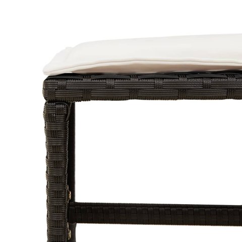 VidaXL 17-cz. zestaw mebli ogrodowych z poduszkami, czarny, rattan PE VidaXL 17-cz. zestaw mebli ogrodowych z poduszkami, czarny, rattan PE