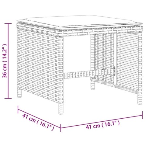 VidaXL 17-cz. zestaw mebli ogrodowych z poduszkami, czarny, rattan PE VidaXL 17-cz. zestaw mebli ogrodowych z poduszkami, czarny, rattan PE