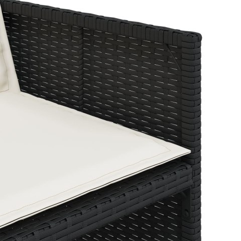 VidaXL 17-cz. zestaw mebli ogrodowych z poduszkami, czarny, rattan PE VidaXL 17-cz. zestaw mebli ogrodowych z poduszkami, czarny, rattan PE