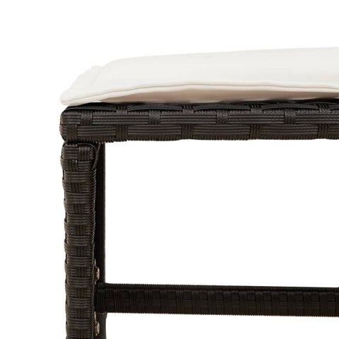 VidaXL 17-cz. zestaw mebli ogrodowych z poduszkami, czarny, rattan PE VidaXL 17-cz. zestaw mebli ogrodowych z poduszkami, czarny, rattan PE
