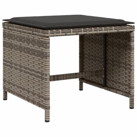 VidaXL 17-cz. zestaw mebli ogrodowych z poduszkami, szary, rattan PE VidaXL 17-cz. zestaw mebli ogrodowych z poduszkami, szary, rattan PE
