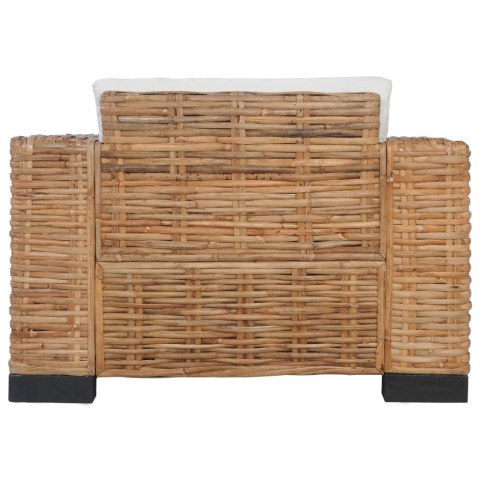 VidaXL 3-częściowy zestaw wypoczynkowy z poduszkami, naturalny rattan VidaXL 3-częściowy zestaw wypoczynkowy z poduszkami, naturalny rattan
