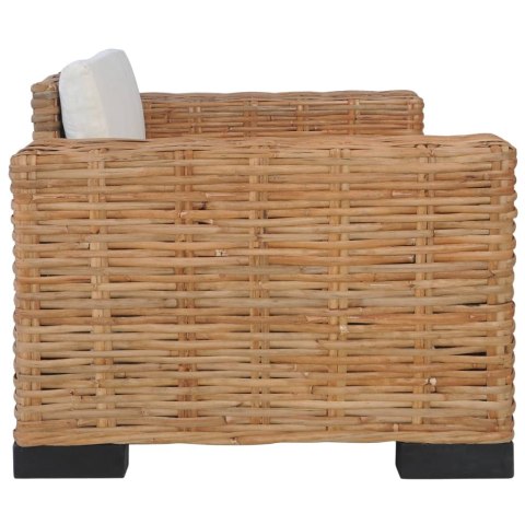 VidaXL 3-częściowy zestaw wypoczynkowy z poduszkami, naturalny rattan VidaXL 3-częściowy zestaw wypoczynkowy z poduszkami, naturalny rattan