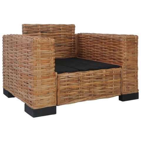 VidaXL 3-częściowy zestaw wypoczynkowy z poduszkami, naturalny rattan VidaXL 3-częściowy zestaw wypoczynkowy z poduszkami, naturalny rattan