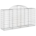 VidaXL Kosze gabionowe, 18 szt, 200x50x100/120cm, galwanizowane żelazo