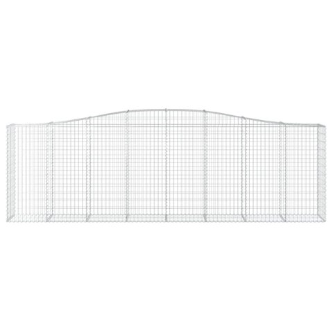 VidaXL Kosze gabionowe, 7 szt, 400x50x120/140 cm, galwanizowane żelazo VidaXL Kosze gabionowe, 7 szt, 400x50x120/140 cm, galwanizowane żelazo