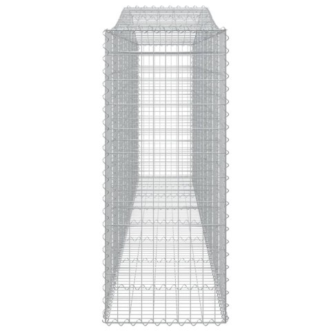 VidaXL Kosze gabionowe, 7 szt, 400x50x120/140 cm, galwanizowane żelazo VidaXL Kosze gabionowe, 7 szt, 400x50x120/140 cm, galwanizowane żelazo