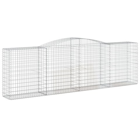 VidaXL Kosze gabionowe, 8 szt, 400x50x120/140 cm, galwanizowane żelazo VidaXL Kosze gabionowe, 8 szt, 400x50x120/140 cm, galwanizowane żelazo