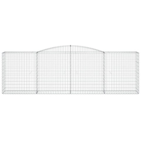 VidaXL Kosze gabionowe, 8 szt, 400x50x120/140 cm, galwanizowane żelazo VidaXL Kosze gabionowe, 8 szt, 400x50x120/140 cm, galwanizowane żelazo