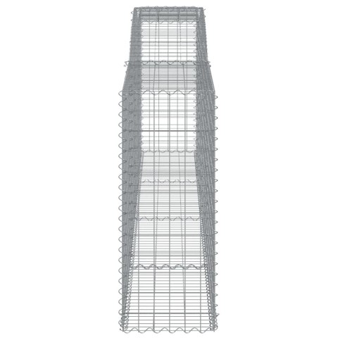 VidaXL Kosze gabionowe, 8 szt, 400x50x120/140 cm, galwanizowane żelazo VidaXL Kosze gabionowe, 8 szt, 400x50x120/140 cm, galwanizowane żelazo