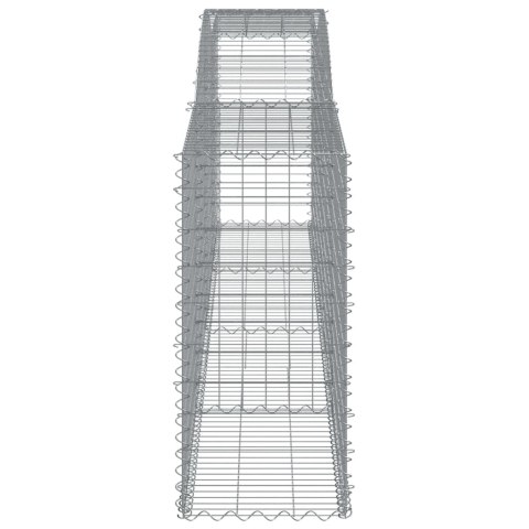 VidaXL Kosze gabionowe, 9 szt, 400x50x100/120 cm, galwanizowane żelazo VidaXL Kosze gabionowe, 9 szt, 400x50x100/120 cm, galwanizowane żelazo