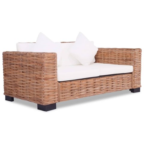 VidaXL 3-częściowy zestaw wypoczynkowy z poduszkami, naturalny rattan VidaXL 3-częściowy zestaw wypoczynkowy z poduszkami, naturalny rattan