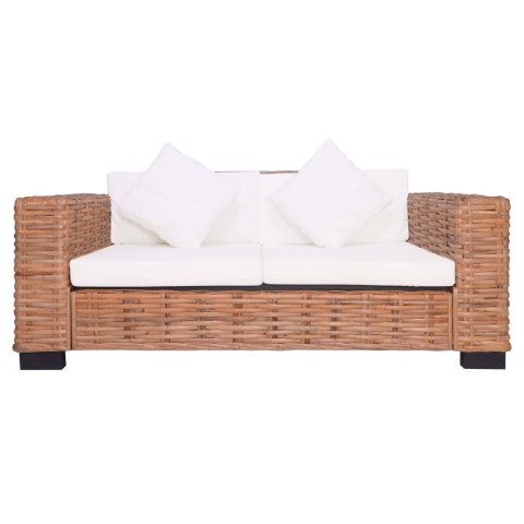 VidaXL 3-częściowy zestaw wypoczynkowy z poduszkami, naturalny rattan VidaXL 3-częściowy zestaw wypoczynkowy z poduszkami, naturalny rattan