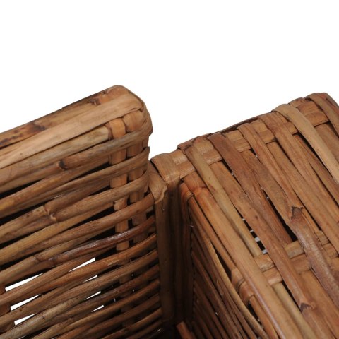 VidaXL 3-częściowy zestaw wypoczynkowy z poduszkami, naturalny rattan VidaXL 3-częściowy zestaw wypoczynkowy z poduszkami, naturalny rattan