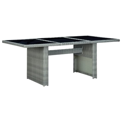 VidaXL 9-cz. zestaw mebli ogrodowych, poduszki, rattan PE, jasnoszary VidaXL 9-cz. zestaw mebli ogrodowych, poduszki, rattan PE, jasnoszary