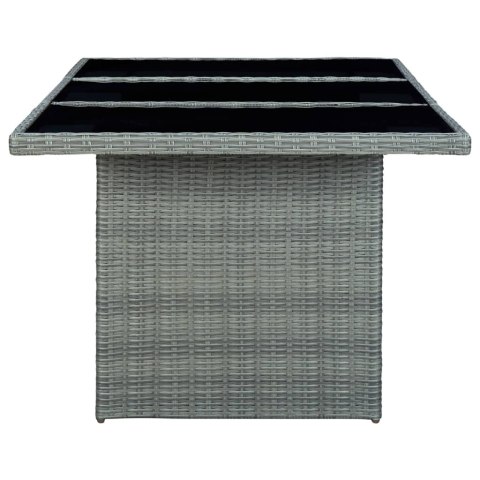 VidaXL 9-cz. zestaw mebli ogrodowych, poduszki, rattan PE, jasnoszary VidaXL 9-cz. zestaw mebli ogrodowych, poduszki, rattan PE, jasnoszary