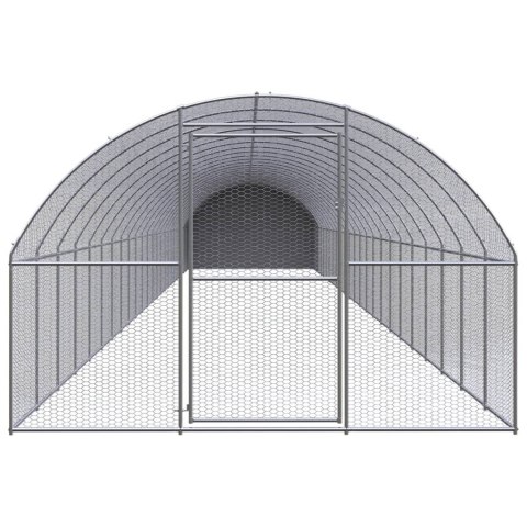 VidaXL Klatka zewnętrzna dla kurcząt, 3x24x2 m, stal galwanizowana VidaXL Klatka zewnętrzna dla kurcząt, 3x24x2 m, stal galwanizowana