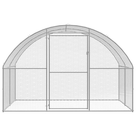 VidaXL Klatka zewnętrzna dla kurcząt, 3x24x2 m, stal galwanizowana VidaXL Klatka zewnętrzna dla kurcząt, 3x24x2 m, stal galwanizowana