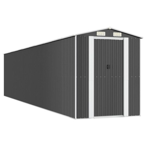 VidaXL Szopa ogrodowa, antracytowa, 192x938x223 cm, stal galwanizowana VidaXL Szopa ogrodowa, antracytowa, 192x938x223 cm, stal galwanizowana