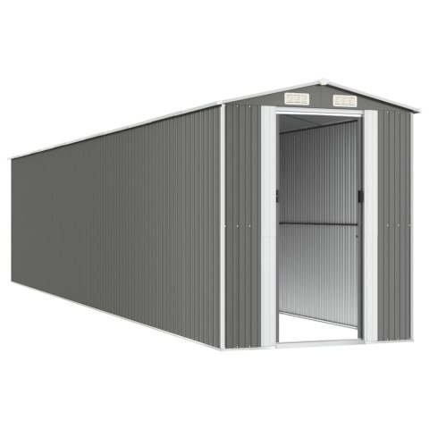 VidaXL Szopa ogrodowa, jasnoszara,192x938x223 cm, stal galwanizowana VidaXL Szopa ogrodowa, jasnoszara,192x938x223 cm, stal galwanizowana
