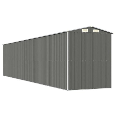 VidaXL Szopa ogrodowa, jasnoszara,192x938x223 cm, stal galwanizowana VidaXL Szopa ogrodowa, jasnoszara,192x938x223 cm, stal galwanizowana
