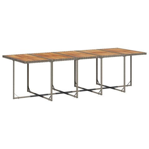 VidaXL 15-cz. zestaw mebli ogrodowych z poduszkami, szary, rattan PE VidaXL 15-cz. zestaw mebli ogrodowych z poduszkami, szary, rattan PE