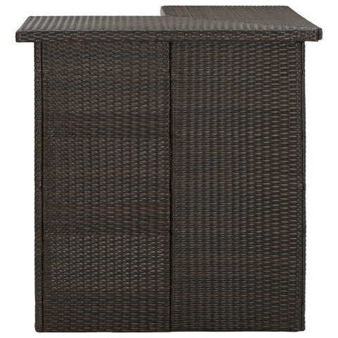 VidaXL 16-cz. zestaw barowy do ogrodu, z poduszkami, brązowy rattan PE VidaXL 16-cz. zestaw barowy do ogrodu, z poduszkami, brązowy rattan PE