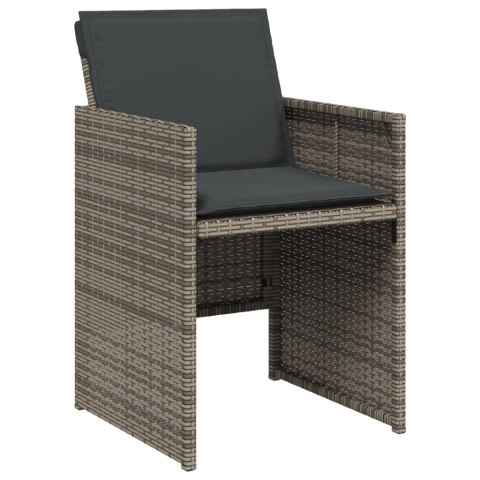 VidaXL 17-cz. zestaw mebli ogrodowych z poduszkami, szary, rattan PE VidaXL 17-cz. zestaw mebli ogrodowych z poduszkami, szary, rattan PE